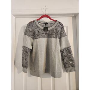 NWT Poetic Justice Women's Blouse Grey XL